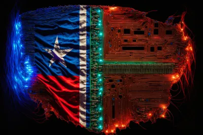 Généré via Midjourney avec le texte: A chilean flag made of fiber optics, tech concept art, chile, high definition, detailed, realistic, colorful, hopeful --v 4 --ar 3:2