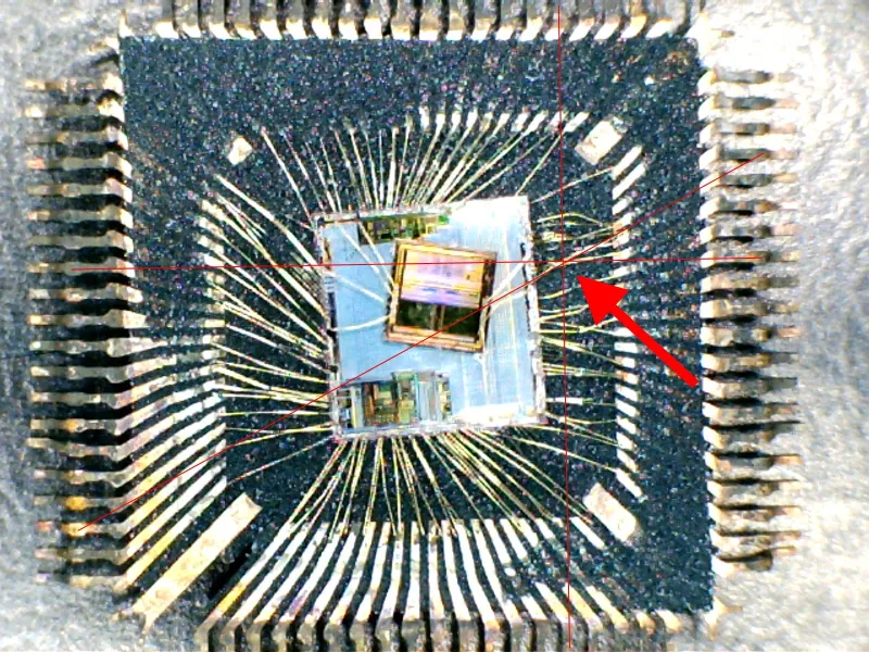 a decapsulated chip