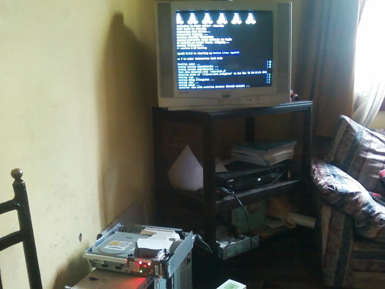 an Xbox 360 running Linux